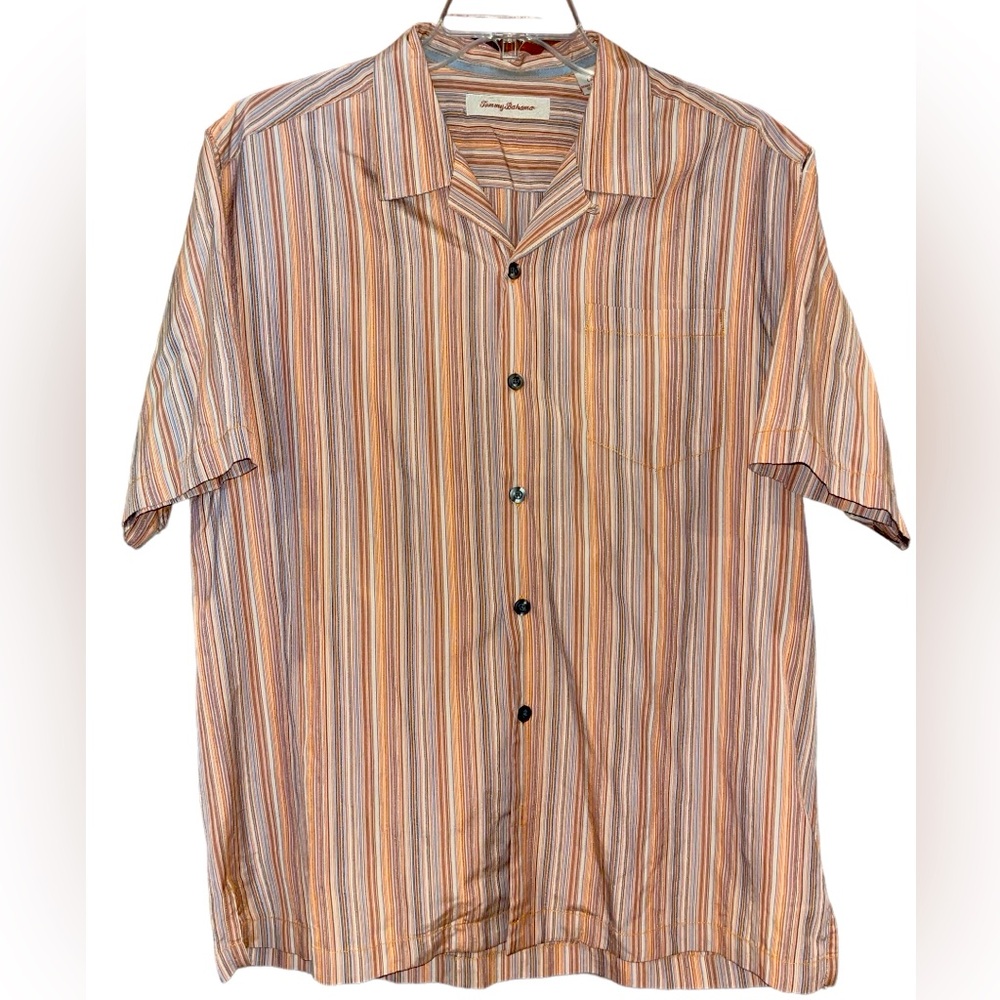 “Tommy Bahama” Vtg 100% silk button-down short sleeve
